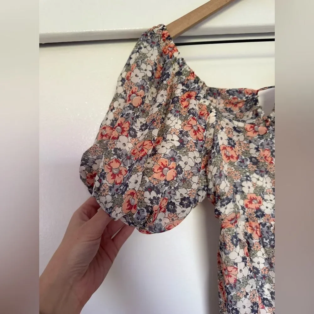 MINKPINK x Revolve Floral Puff Sleeve Sundress XS